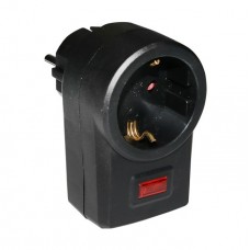 Φις Σούκο σε Φις Σούκο 1 Θέσεως με Αντικεραυνική Προστασία Μαύρο 15-0981